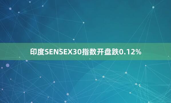 印度SENSEX30指数开盘跌0.12%