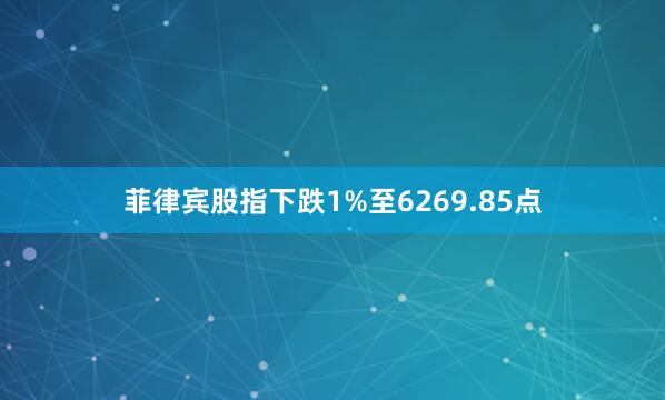 菲律宾股指下跌1%至6269.85点