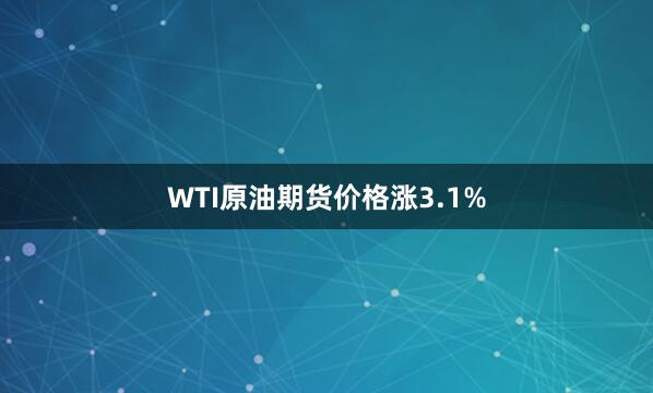 WTI原油期货价格涨3.1%