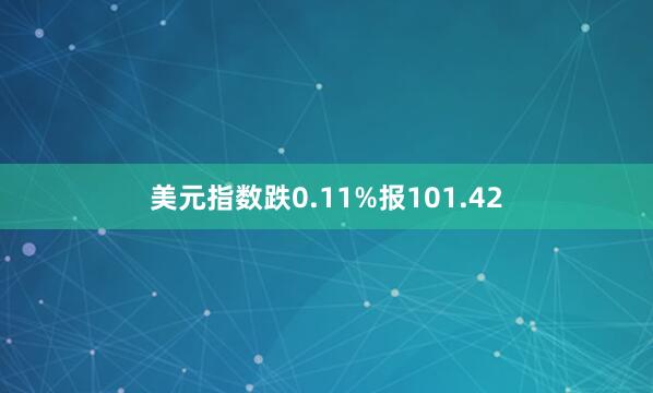 美元指数跌0.11%报101.42