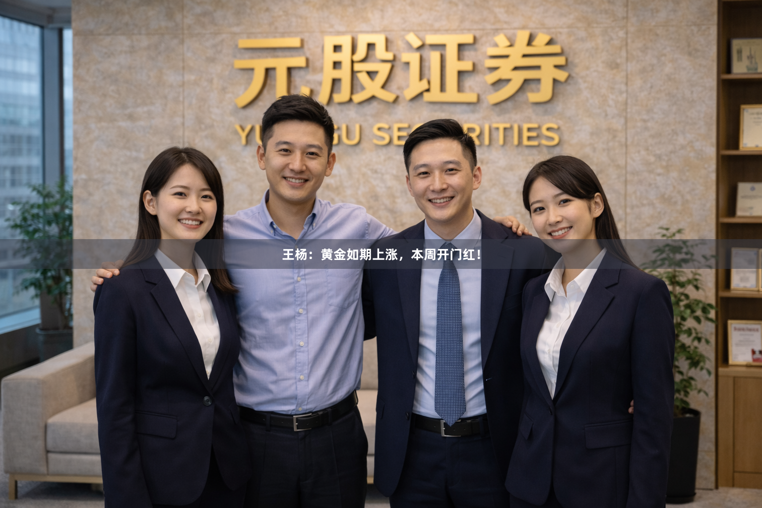 王杨：黄金如期上涨，本周开门红！