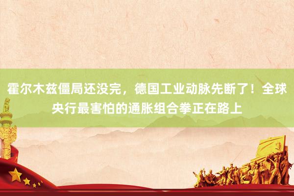 霍尔木兹僵局还没完，德国工业动脉先断了！全球央行最害怕的通胀组合拳正在路上