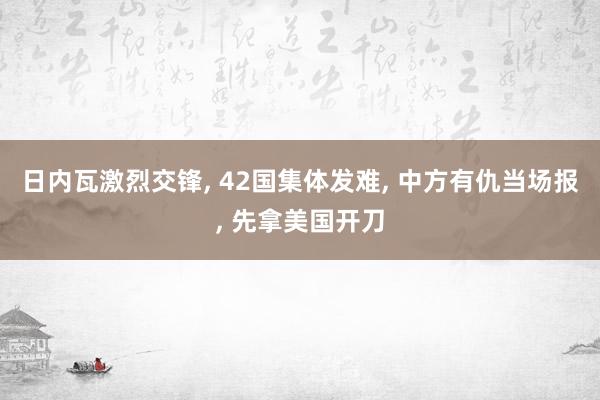 日内瓦激烈交锋, 42国集体发难, 中方有仇当场报, 先拿美国开刀