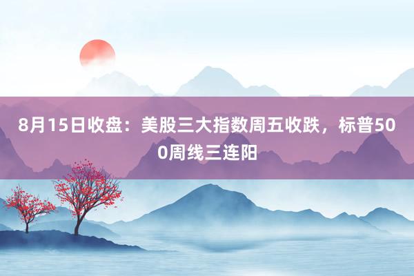 8月15日收盘：美股三大指数周五收跌，标普500周线三连阳