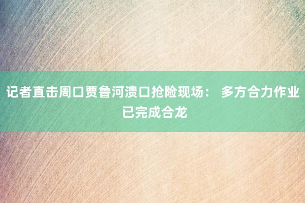 记者直击周口贾鲁河溃口抢险现场： 多方合力作业 已完成合龙