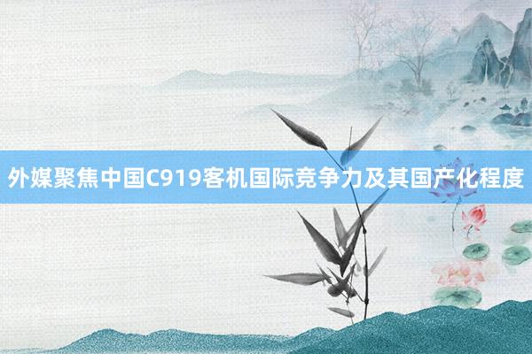 外媒聚焦中国C919客机国际竞争力及其国产化程度