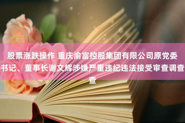股票涨跌操作 重庆渝富控股集团有限公司原党委书记、董事长谢文辉涉嫌严重违纪违法接受审查调查