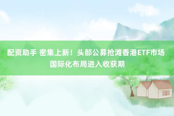 配资助手 密集上新！头部公募抢滩香港ETF市场 国际化布局进入收获期