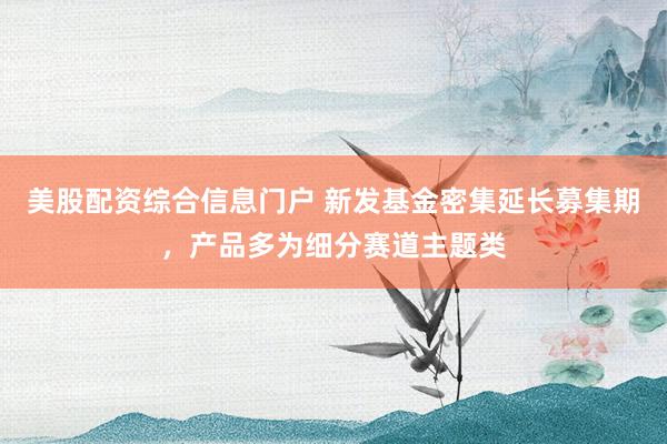 美股配资综合信息门户 新发基金密集延长募集期，产品多为细分赛道主题类